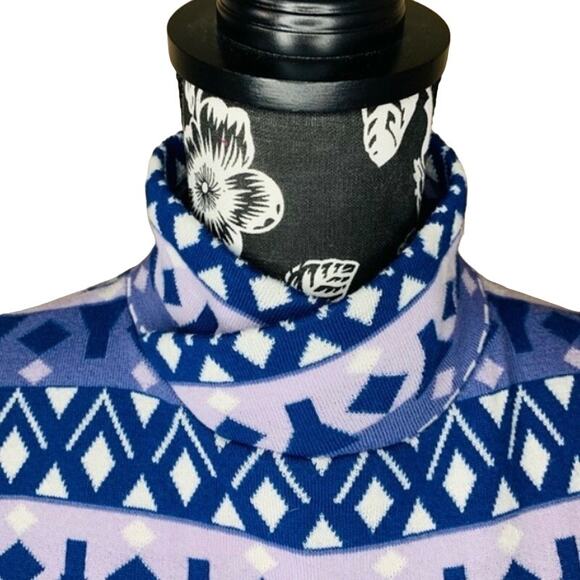 Tribal Print Turtleneck Sweater - Picture 2 of 4